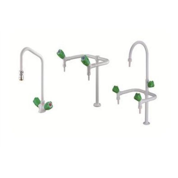 Light White Laboratory Fittings Faucet Thick Copper Water Tap PP Knob