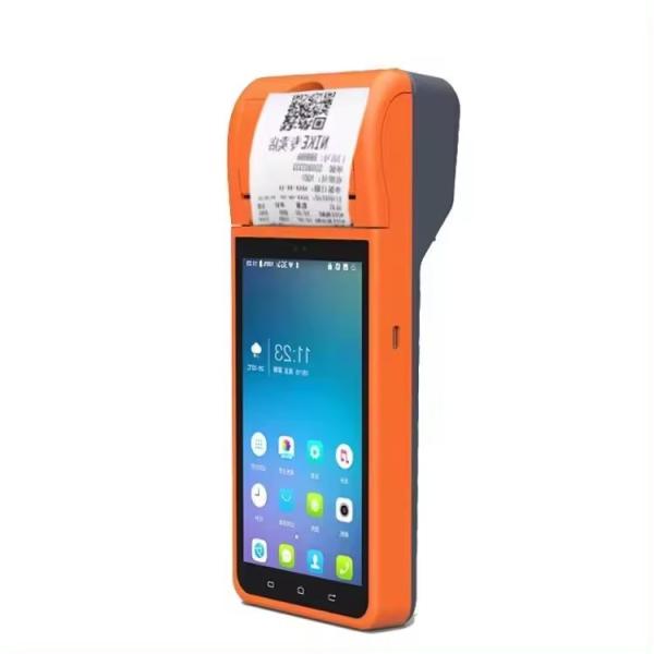 Android 8.1 Operating System 5.5Inch NFC Pos Systems Handheld Cashier Pos Machine with 58mm Thermal Receipt Printer