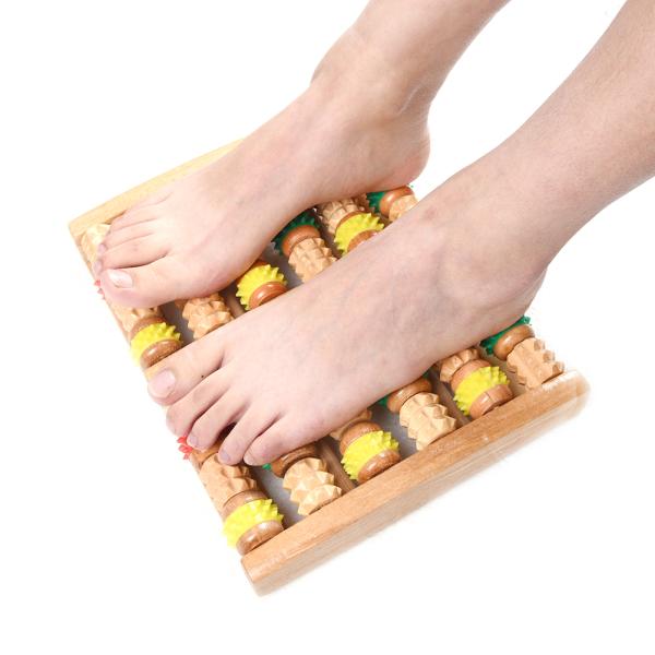 Heath Relax Therapy Massager Wooden Roller Foot Massager Stress Relief
