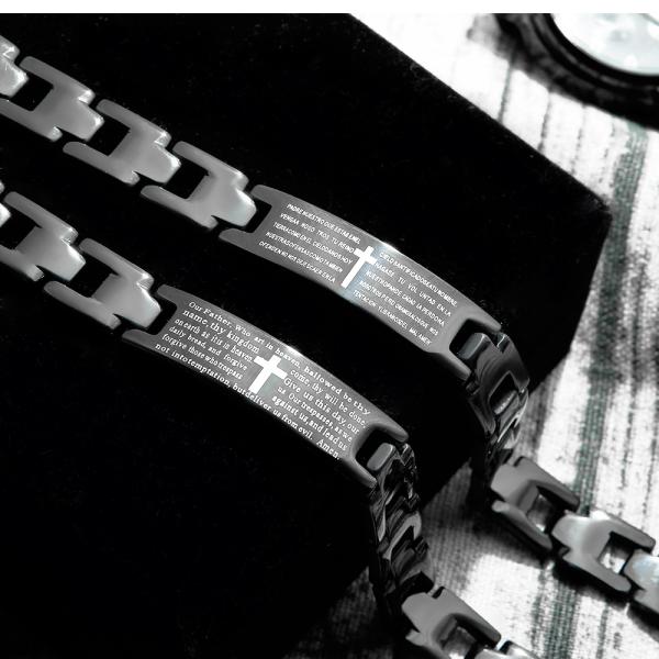 European Style Stainless Steel Bracelets for Men Bible Characters and OEM/ODM Options