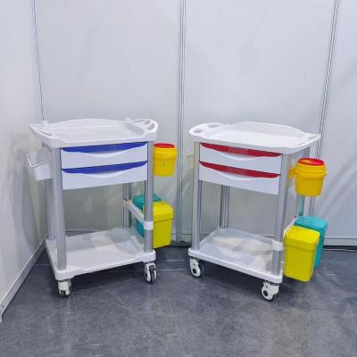 Easy Transport Hospital Medical Trolley , Nursing Crash Cart For Medicine Delivery