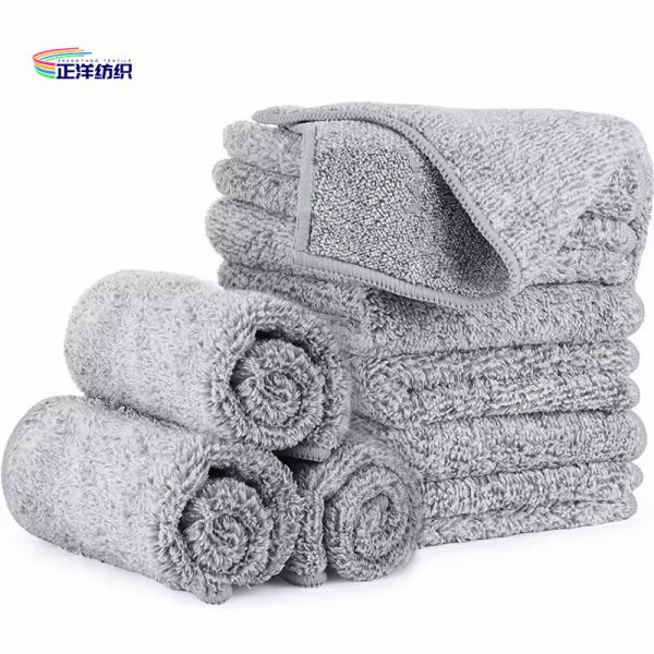 Kitchen Towel Washing Dish Car Cleaning Towel Rags Bamboo Fiber Cloths Dish Cloth Wipe Gray Bamboo Cleaning Cloth