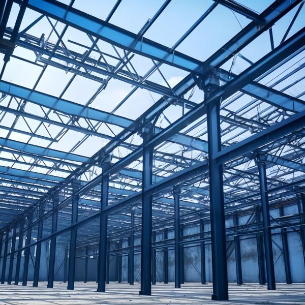 Q235B Q355B ASTM A36 Prefab Steel Frame Building For Warehouse Workshop Custom Design
