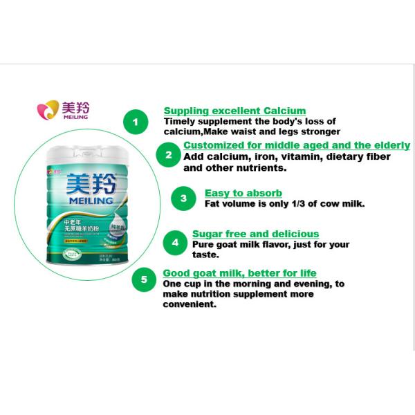 Естественное свежее чистое сухое молоко козы 800gm отсутствие сахара