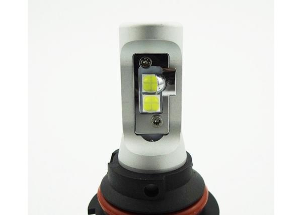 IP67 6000LM LED Headlight Conversion Kit With Cooling Fans / Aluminum Alloy Housing