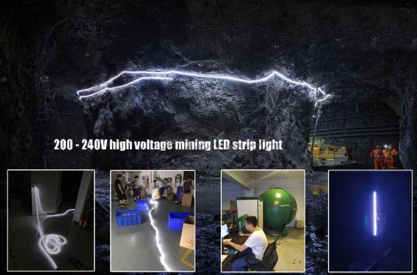 Underground Tunnel LED Flexible Strip Lights Sillicone Bright White SMD 5050