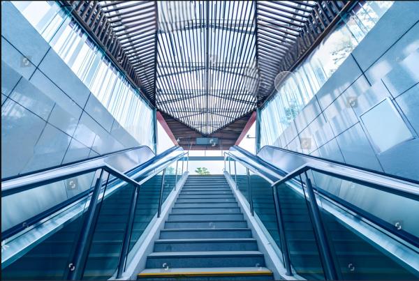 Modern Galvanized Stair Railing System for Indoor Outdoor Use