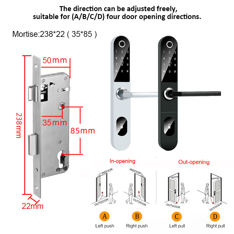 Замки домашней безопасностью AAA замка Wifi BLE Keyless цифров
