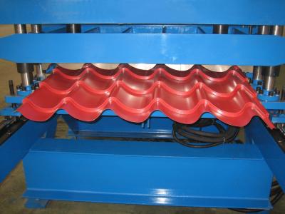 Rolo de aço da telha da cor do telhado que forma a máquina com o armário do controlo automático do PLC