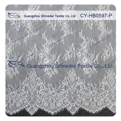Beautiful Flora Bridal Chantilly Lace For  Wedding Dress With Nylon Material