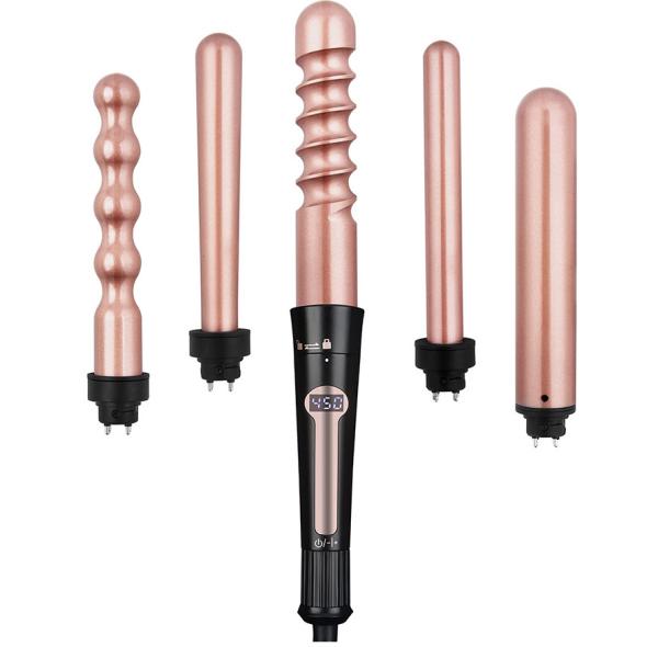 Multi Functional Electric Hair Curler 5 In 1 Tourmaline Ceramic Curling Stick Set