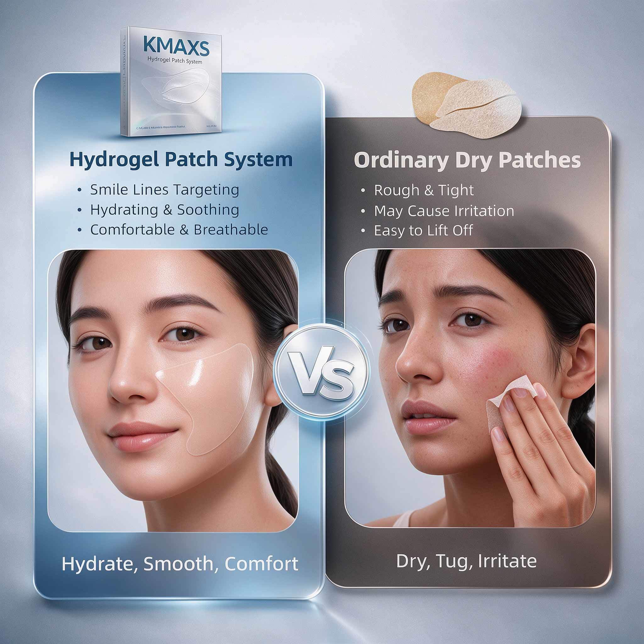 Anti Smile Line Facial Hydrogel Sheet Mask Patches Deep Hydrating Lifting Wrinkle