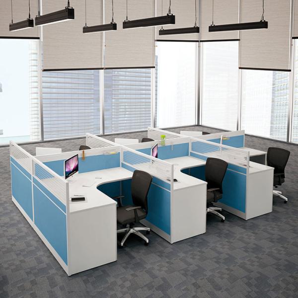 Офисный колл-центр Алюминиевая мебель Модульная 2-местная офисная рабочая станция Столы