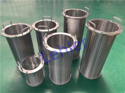 Long Slit Type Self Cleaning Wedge Wire Filter Elements 500 Micron High Precision