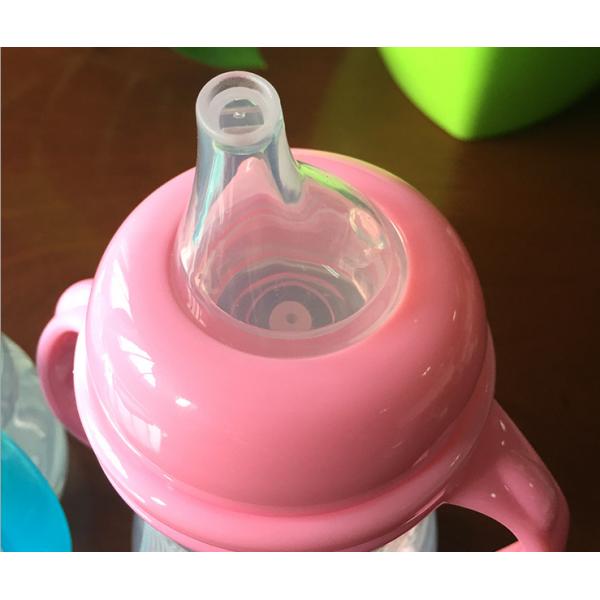 High Borosilicate Silicone Nipple Bottles With Breast Simulation Nipple , Heat Resisitant