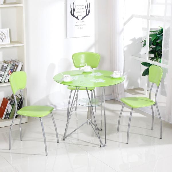 Living Room Round Glass Top Dining Room Tables 2 Chairs Set Home Kitchen Furniture