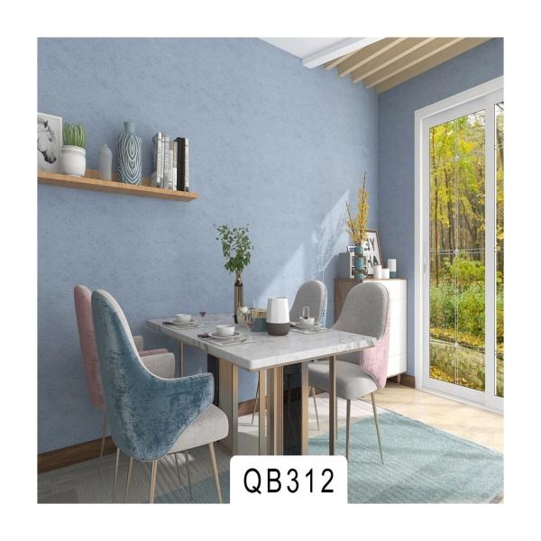 Smoke Proof Pink Fabric Wall Paper For Girls Peel Off Stick Textured Fabric Wallpaper
