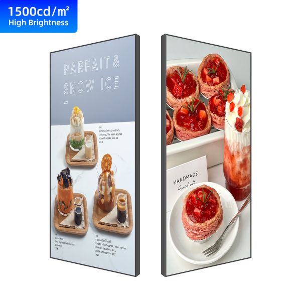 Ultra HD 43 Inch Android Digital Signage Menu Board Dynamic LCD Display For Restaurants Cafes