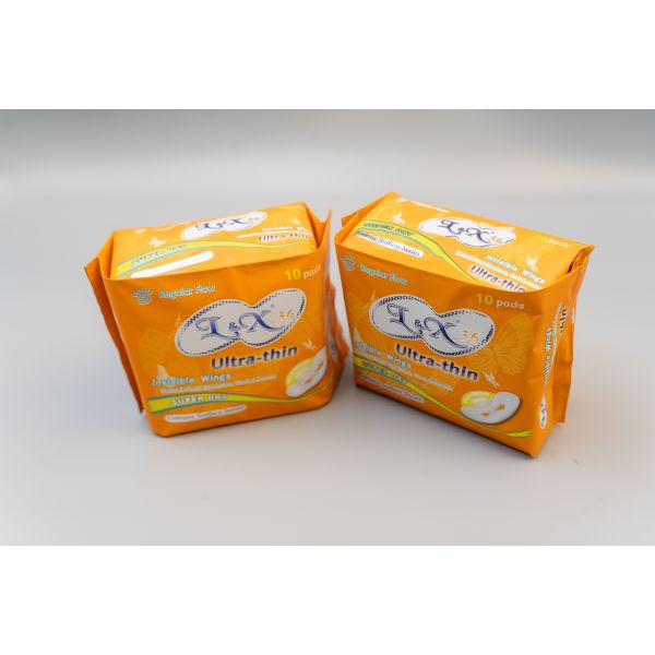 Invisible Wings Women Sanitary Napkins Cool Aroma Fragrance Ultra Thin Soft Breathable Material High Absorbency Comfortable Pads