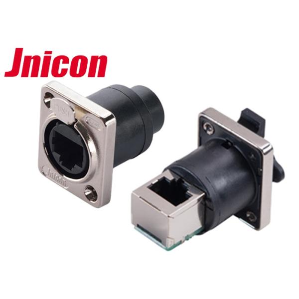 IP44 IP65 Waterproof Data Connector , power Con Connector Straight & 90 Degree Panel