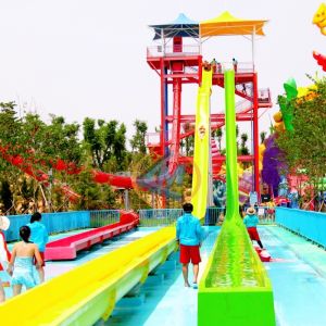 Outdoor Aqua Park Adults High Speed Slide High Durability 400-700cbm/Hour Water Flow