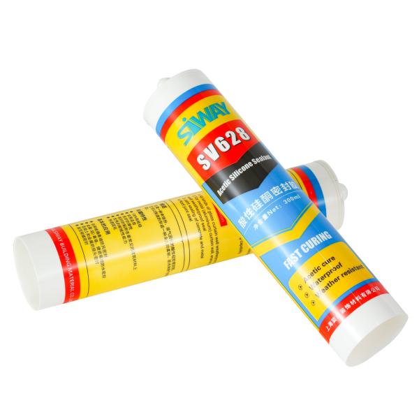 590ml Acetic Cure Silicone Sealant , Acetoxy Silicone Sealant Cartridge  Packaged