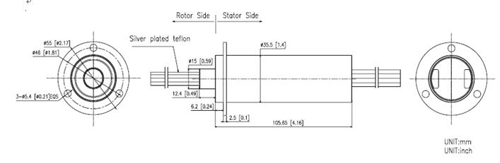 Ротационный электрический соединитель 76 цепей LPC-76A