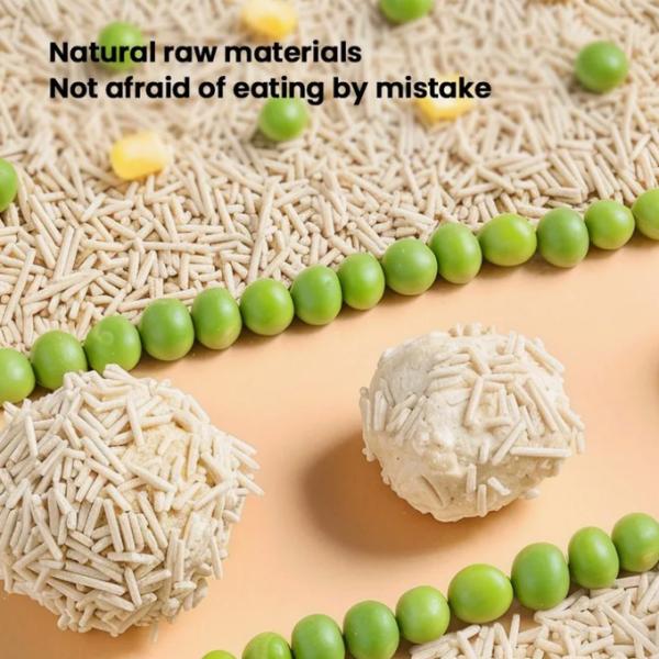 Residuos naturales de fibra de soya y residuos biodegradables para gatitos