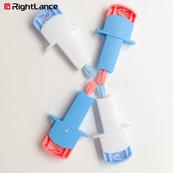28G 1.5mm Safety Blood Lance Disposable Safety Lancets Red White