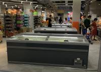 Supermarché aucun congélateur en verre d'affichage de coffre de porte de congélateurs d'île de Frost grand