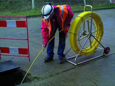 Steel Copper Wire Fiber Cable Assembly Traceable Duct Rodder For Excellent Conductivity