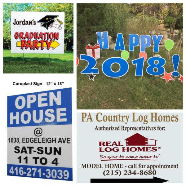 PP Corrugated Plastic Signs 18 X 24 6mm Coroplast Signs With H Stake