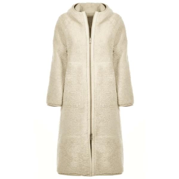                  Top Quality Real Leather Jacket Lightweight Comfortable Shearling Coat with Hood Handmade in Italy for Women′s Fashion             