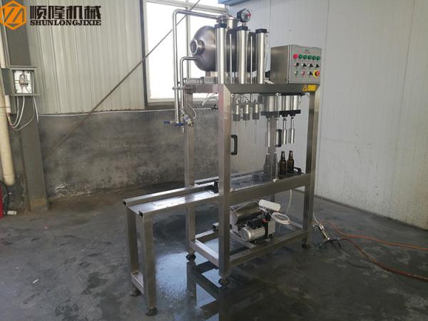 CE Passed 4 Head Beer Bottling Machine For Beer High Speed Production Line