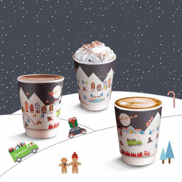 Biodegradable Disposable 4oz 6oz 8oz 10oz 12oz 16oz 20oz Double Wall Paper Cups For Hot Coffee Tea Drinks
