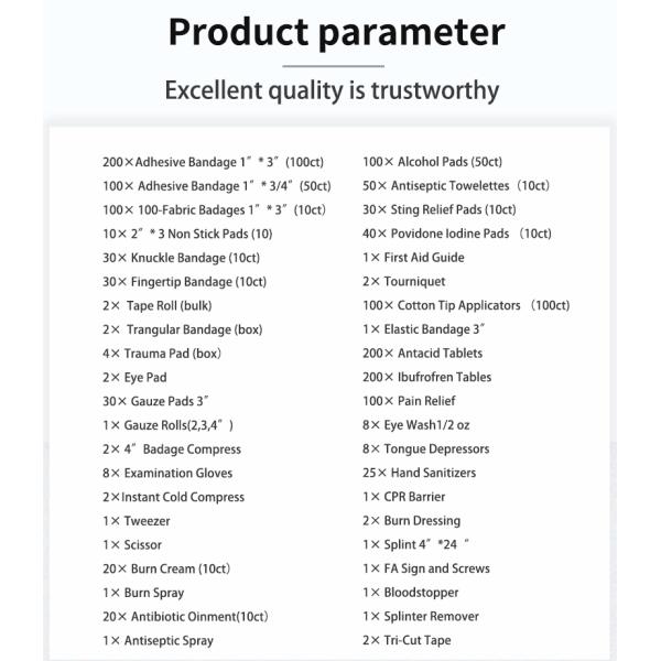DIN13157 First Aid Cabinets Industrial Site Indoor Outdoor Essential First Aid Station