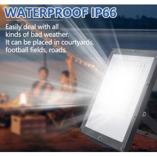 Led 100Watt 150W 200W Garden Solar Flood Light For Distric 6500K
