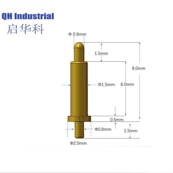 DIP 8.0mm Length Micro Telecom Solder Cup SMT DIP SMT Magnetic Pogo Pin