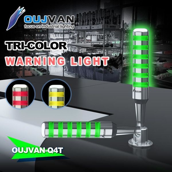 Luz de señalización industrial de aluminio RYG para máquina CNC, con atenuador, 12V 24V 220V