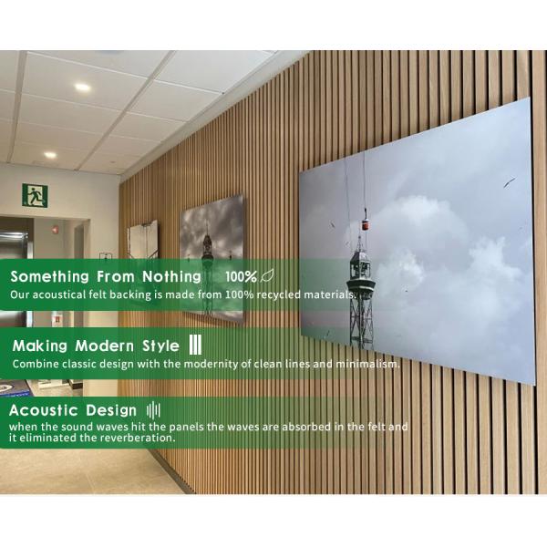 Wooden MDF Slat Wall Panels Flame Resistant Acoustic Aku Panel