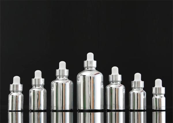 UV Essential Oil Dropper , Liquid Dropper Bottle With Gold Black White Dropper Cap