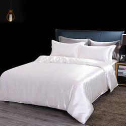 Full Size 4 Pcs 19mm Nordic Pure Mulberry Silk Bedding Set Customized