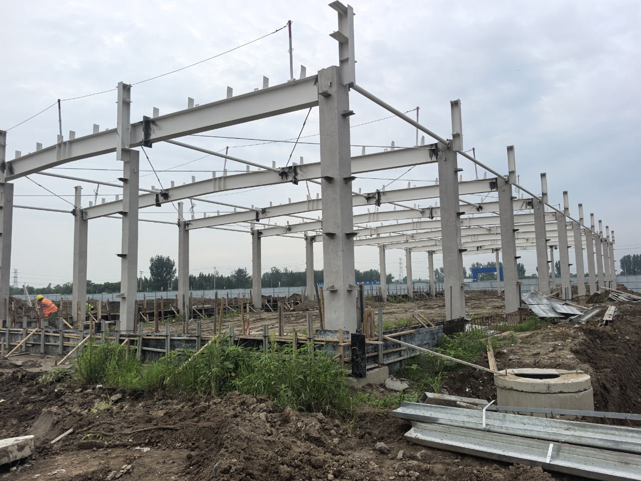 Modular Erection Steel Industrial Plant For Mechanical Processing Anchor Bolt Sets Custom Bay Width Complete Technical Documentation