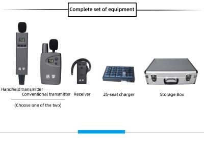 Two Transmitter Types Available and No In-Ear Receiver To Wear. Receiving range up to 200m