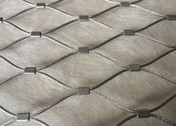 Stainless Steel 316 Hand Woven Rope Metal Fence Protective Mesh For Tiger/Lion