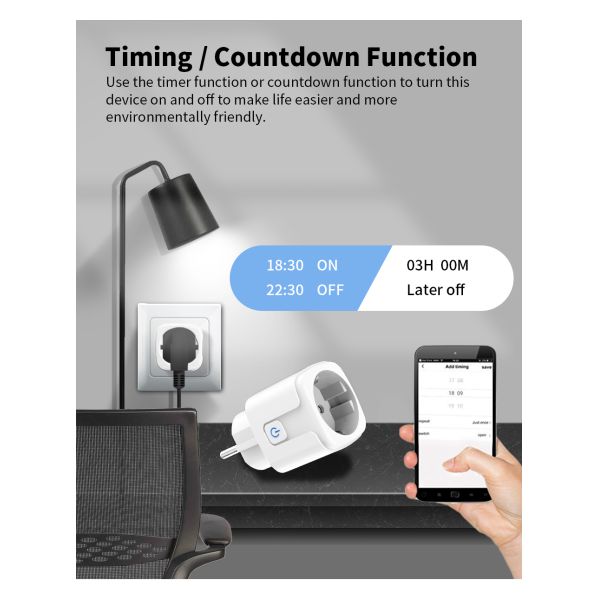 Custom Smart Wiring Devices Zigbee Dimmer Plug Energy Monitor EU Schuko Sockets