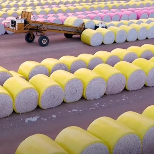 HDPE 0.09mm подборщика хлопка прокатал упаковывая фильм