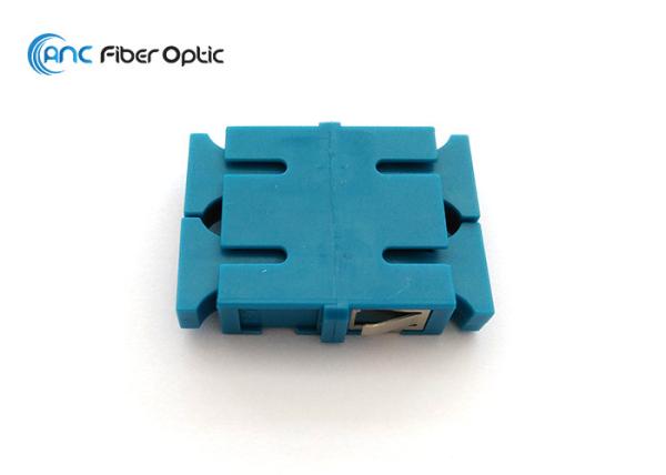 SC Duplex Fiber Optic Network Adapter Flangeless Ceramic Sleeve SUS304 Metal Clip
