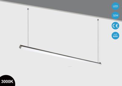 32W Led Liner Pendant Lighting 3000K 2000mm for Warehouse Supermarket Office