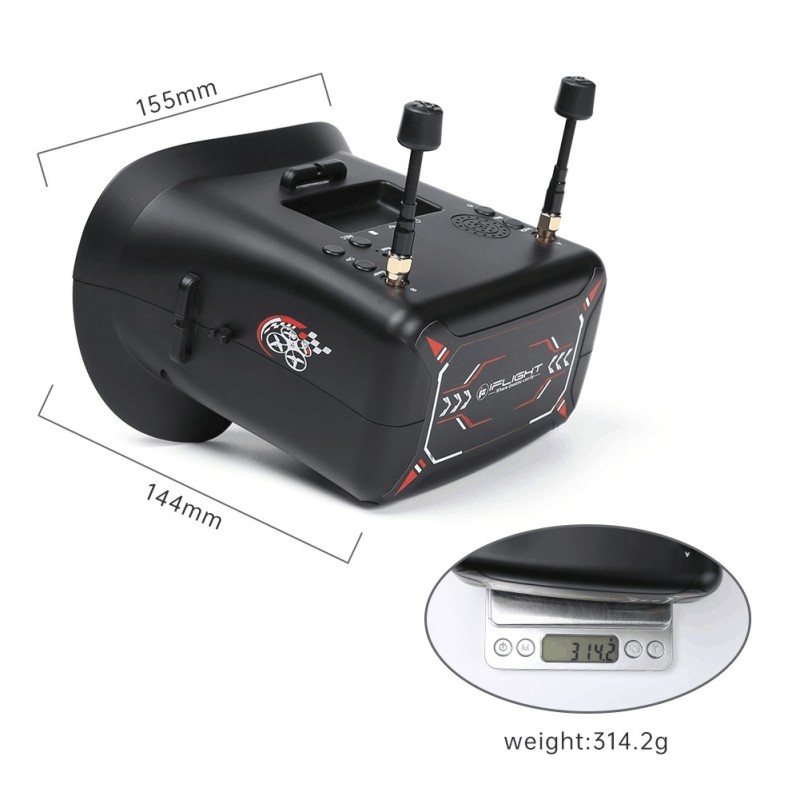 Hot IFlight FPV Video 40CH Glasses Googles RC Drone Four-Axis Head-Mounted 5.8G DVR Receiver 4.3 Inches Aircraft UAV